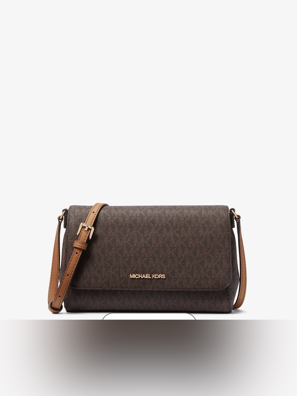 MICHAEL KORS Medium Logo Convertible Crossbody Bag in Brown EUC